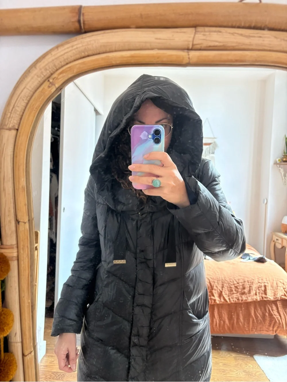 Vintage Tahari Packable Long Puffer Coat